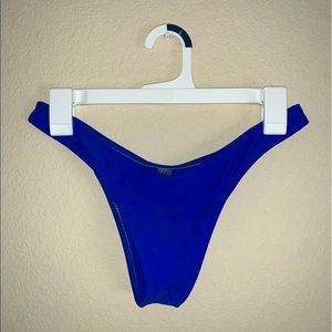 Blue thong bikini bottoms
